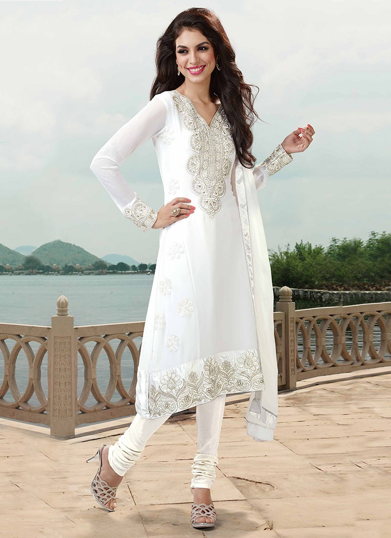 Georgette clearance churidar suit