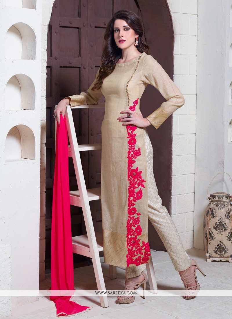 Jute Silk Designer Suit