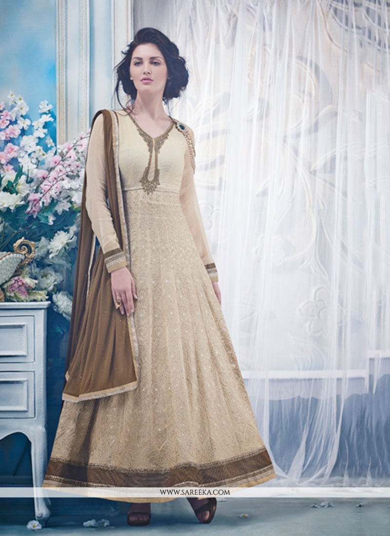 plain chiffon suit design