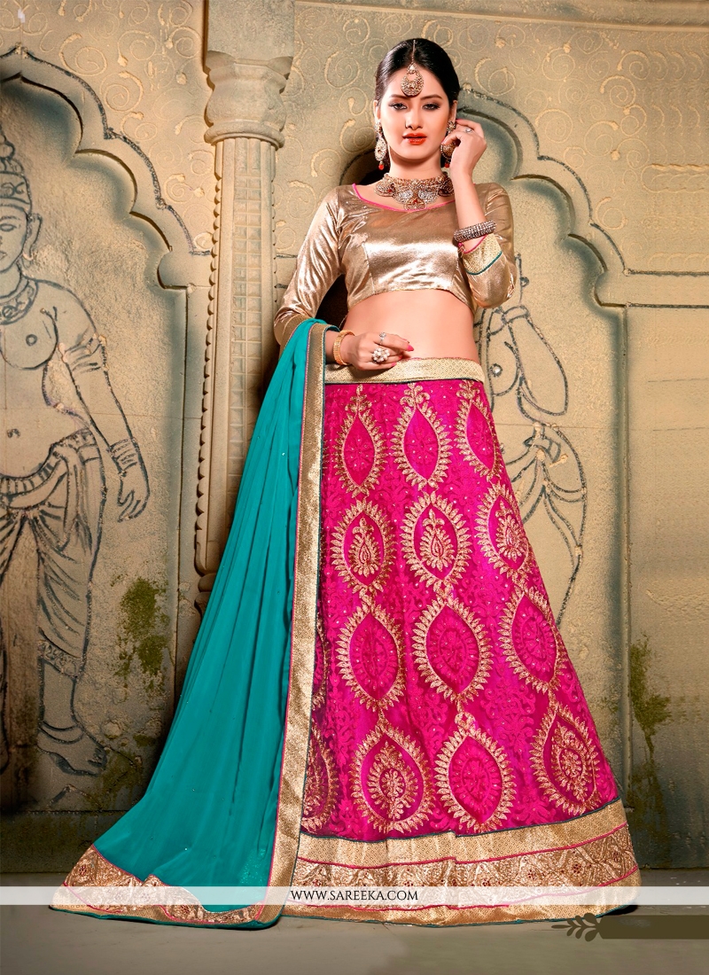 hot pink lehenga choli