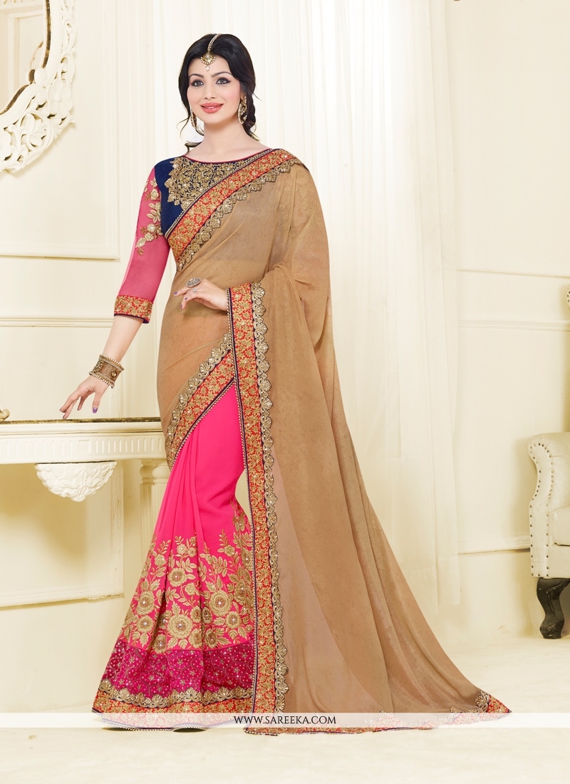 Buy Ayesha Takia Hot Pink Classic Designer Saree Online : Germany