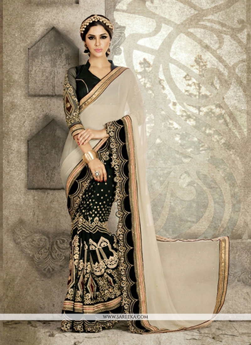 georgette saree frock design