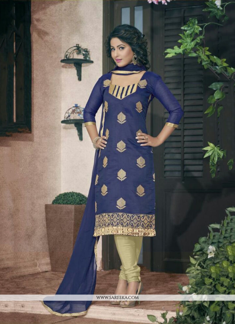 navy blue churidar suit