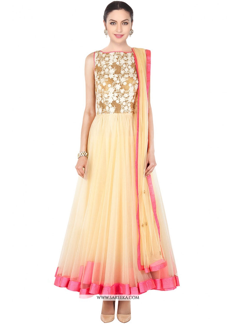 Buy embroidered work anarkali replica salwar kameez online at lowest