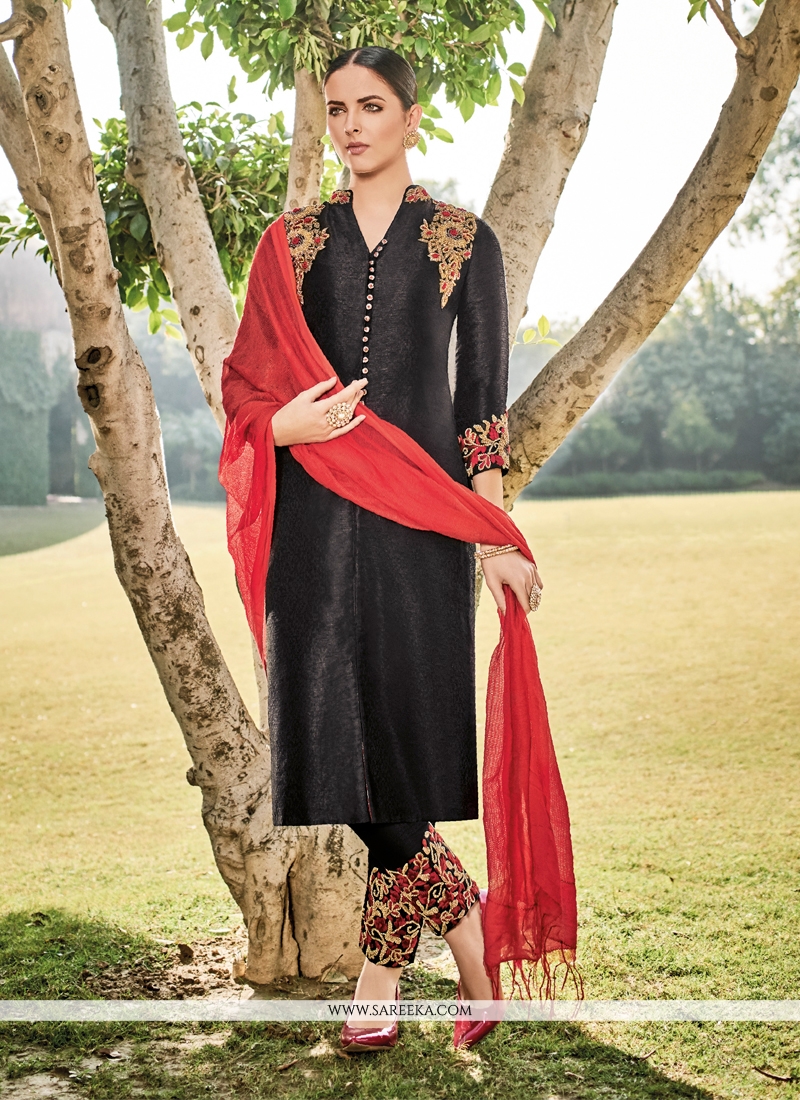 black churidar designs