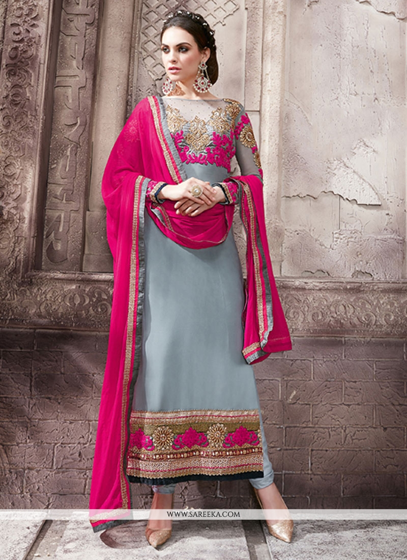 grey colour punjabi salwar suit