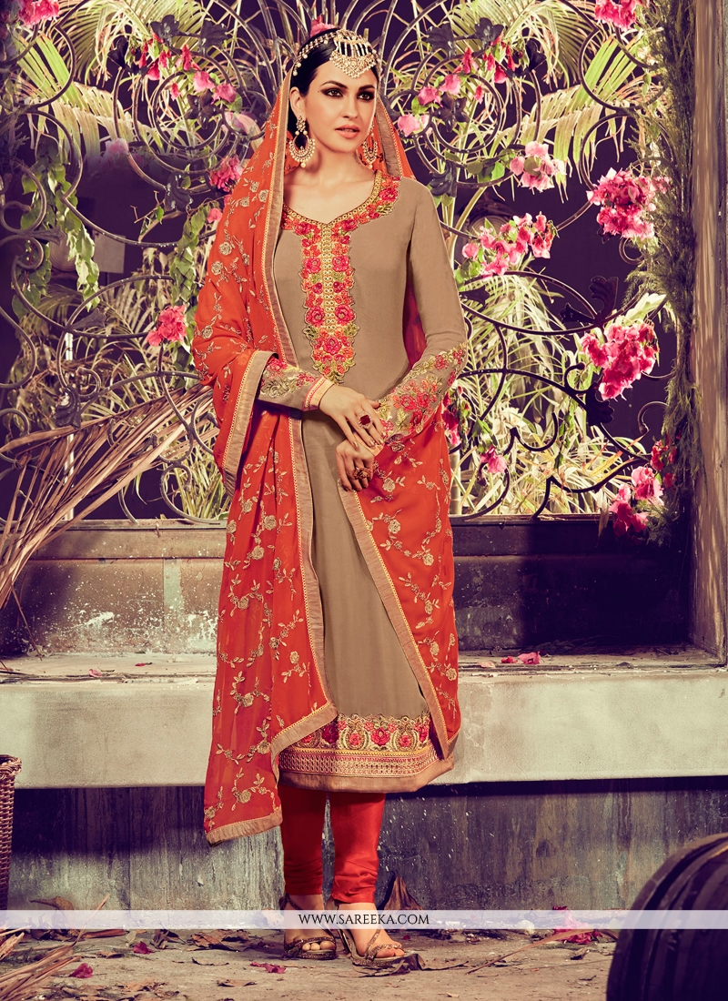 georgette suit neck design
