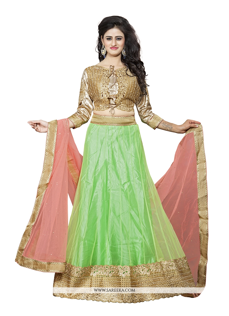 plain lehenga with heavy border