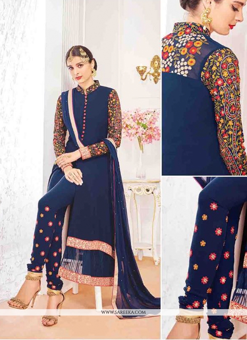 georgette suit neck design