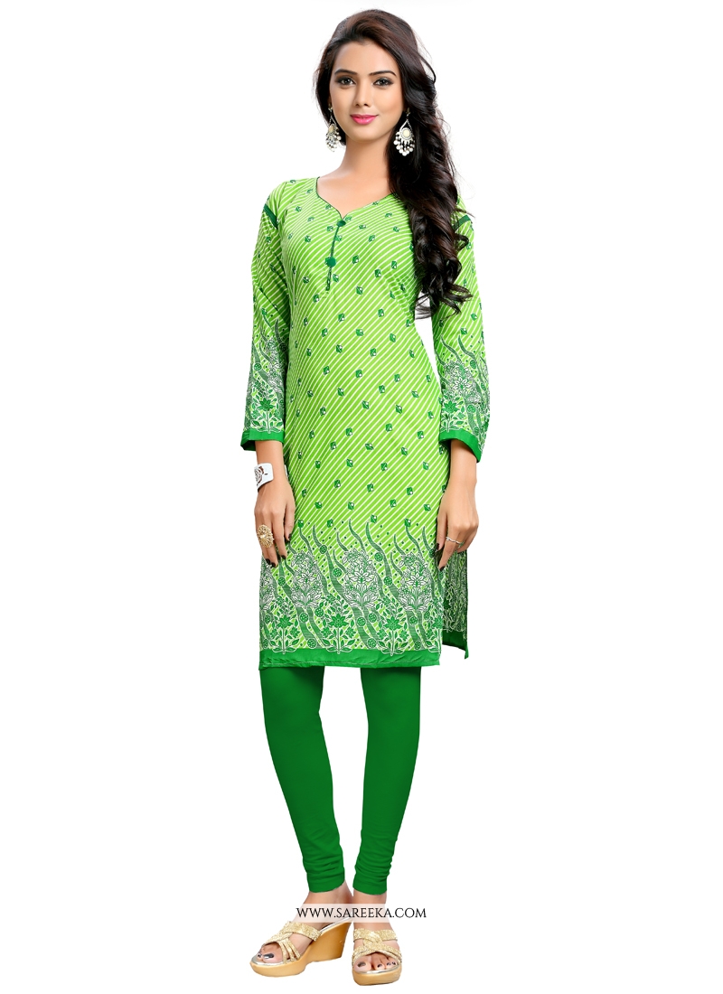 green frock style kurti