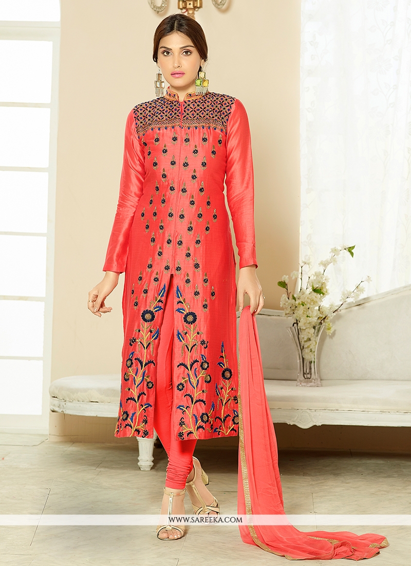Buy Pink Churidar Designer Suit Online : UAE