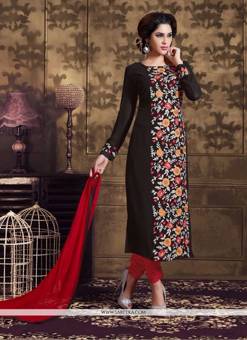 brown churidar designs