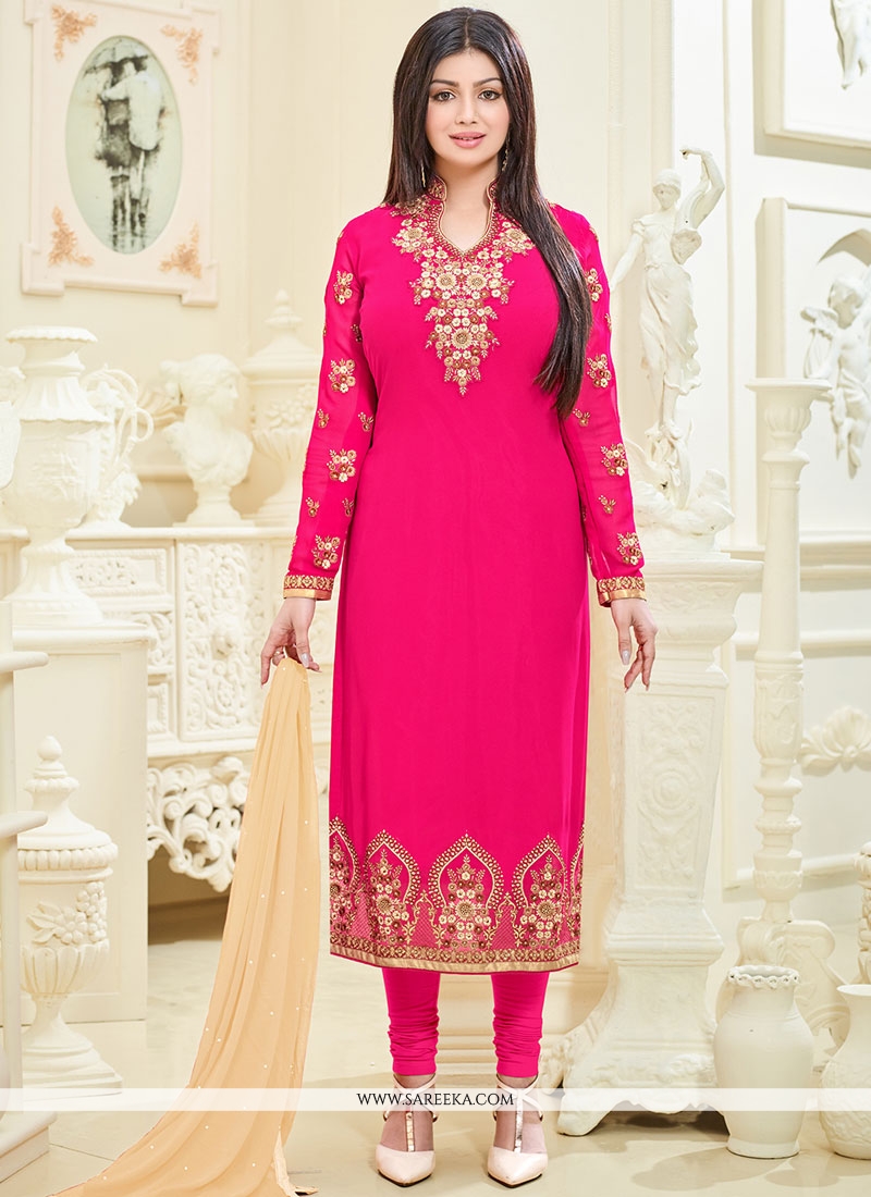 Buy Ayesha Takia Hot Pink Churidar Designer Suit Online : Canada