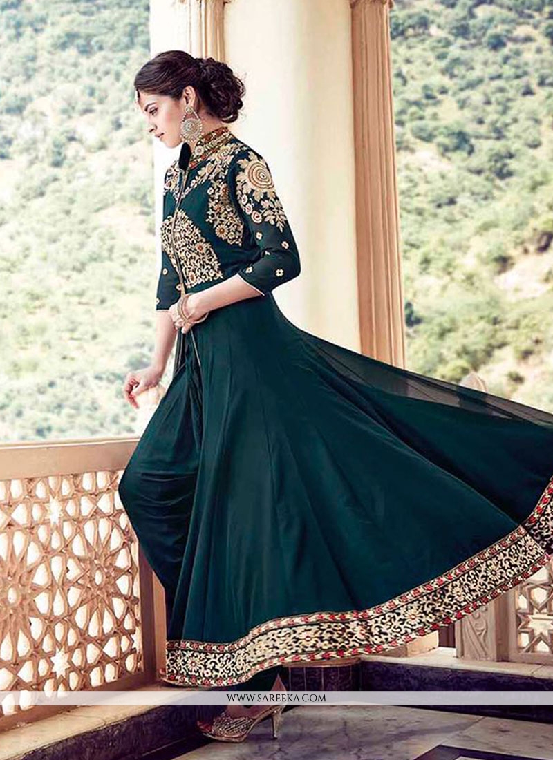 Buy georgette embroidered work anarkali salwar kameez online  germany