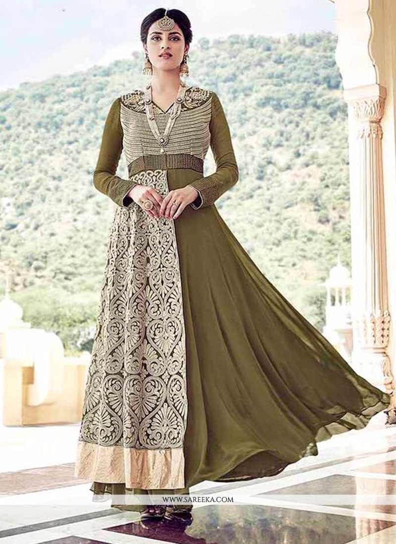 Buy Lace Work Anarkali Salwar Kameez Online : UAE