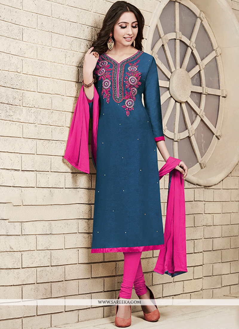navy blue churidar suit