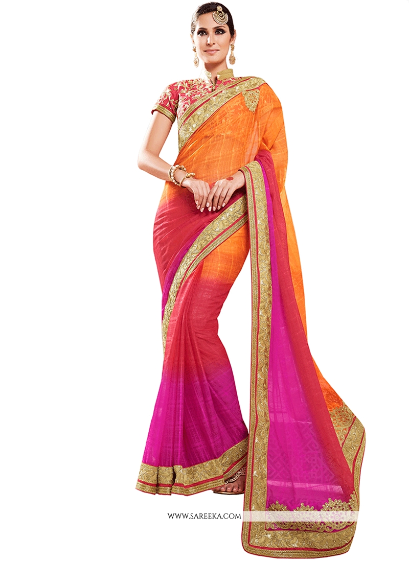 chiffon saree below 1000
