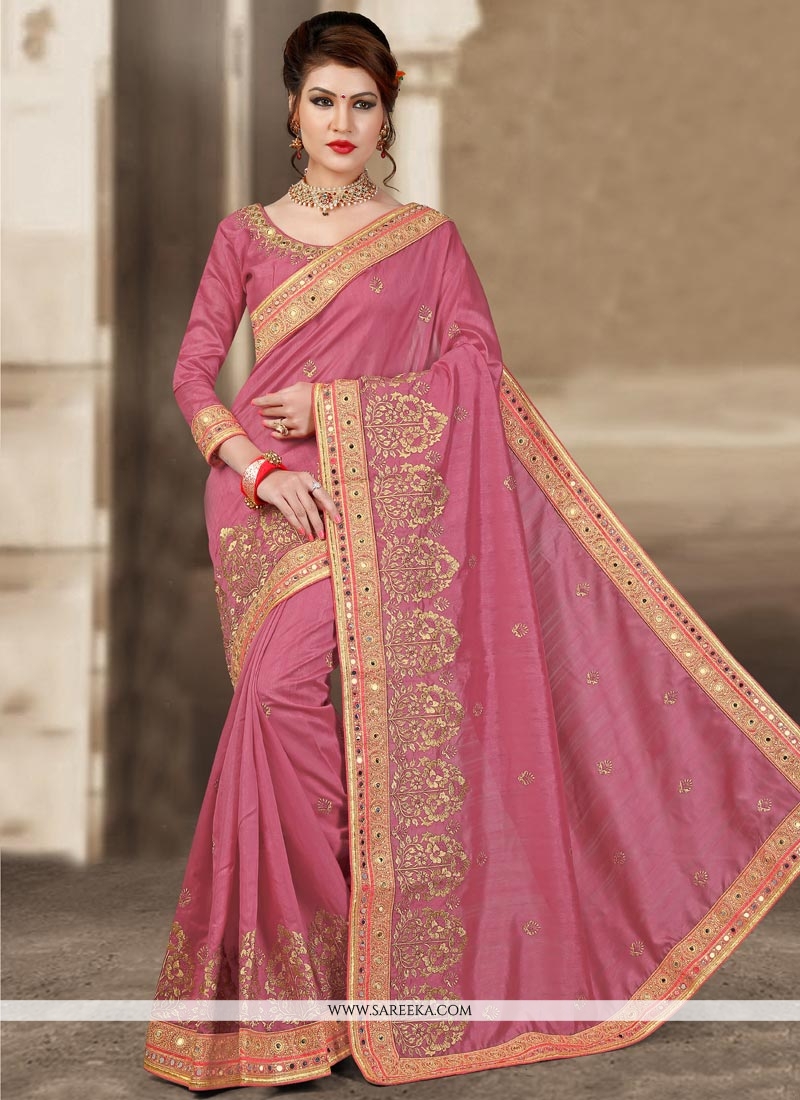 Buy Rose Pink Designer Traditional Saree Online : Australia