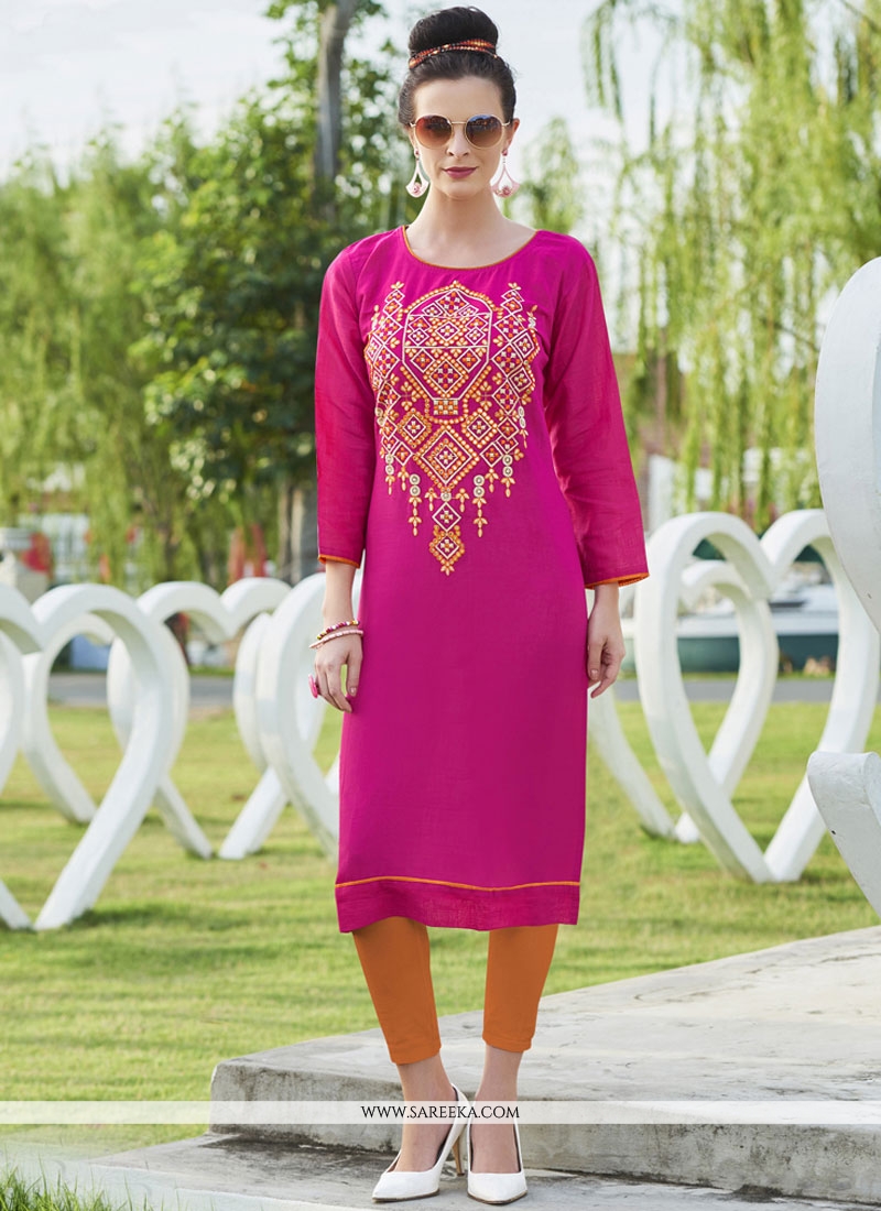 pink frock kurti