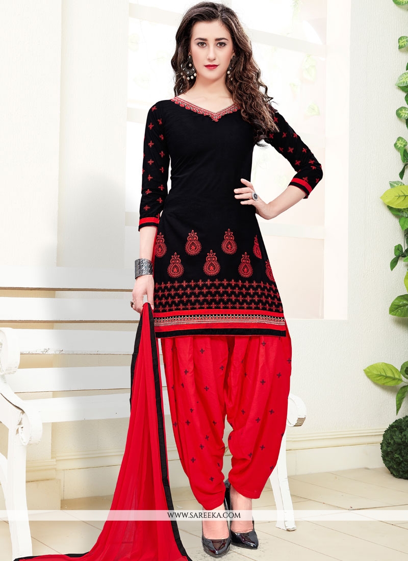 black red punjabi suit