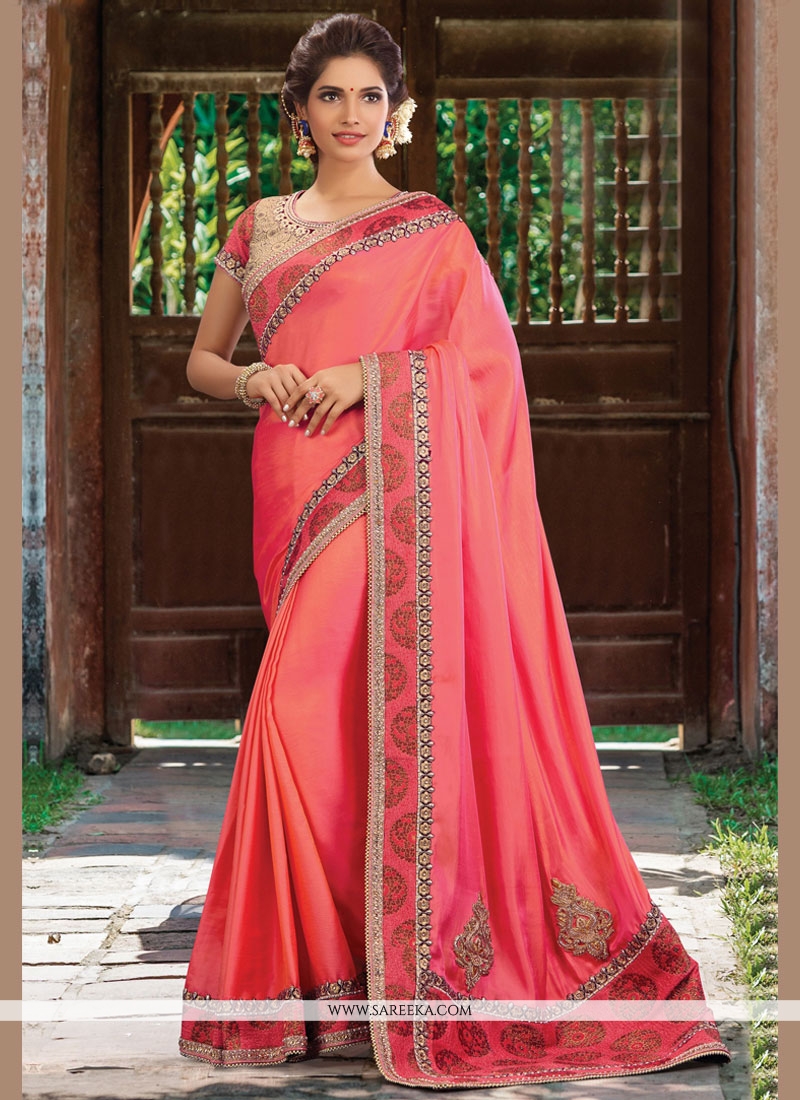 Buy Art Silk Red Designer Traditional Saree Online : Malaysia
