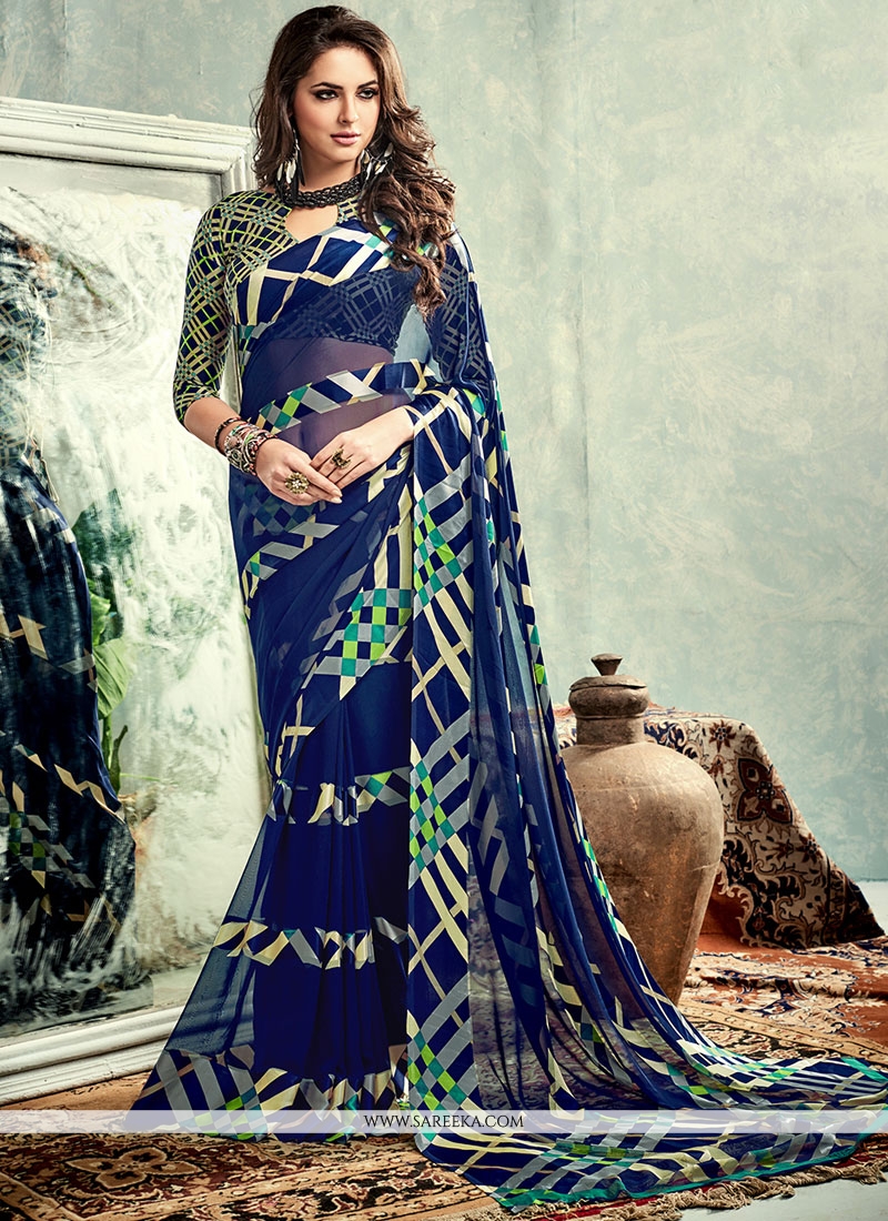 Buy Weight Less Printed Saree Online : Canada
