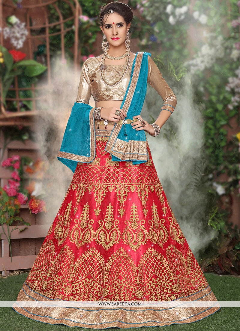 rose lehenga choli