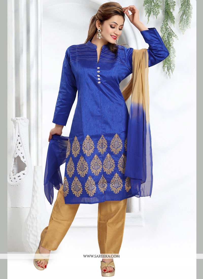 Buy Art Silk Readymade Churidar Salwar Kameez Online Australia