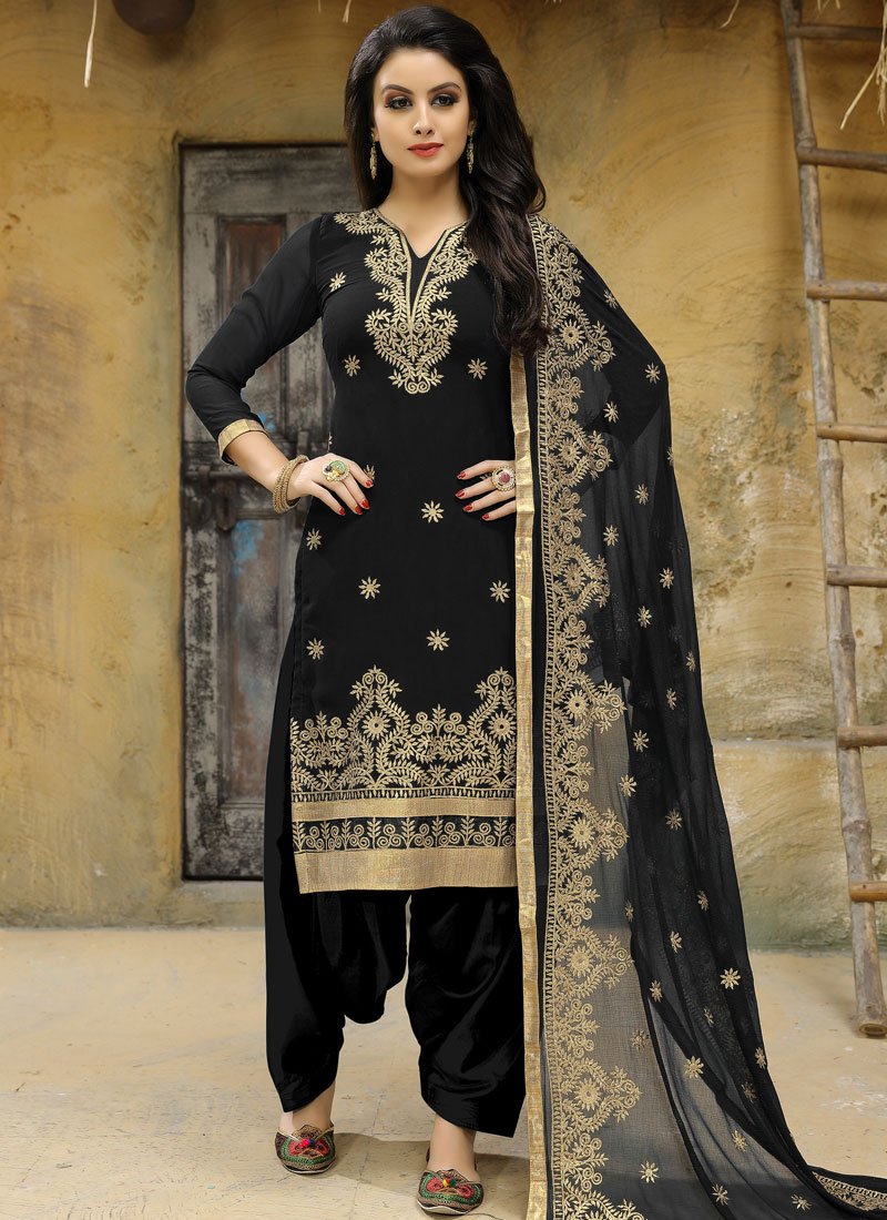 Black Punjabi Suit buy online Salwar Kameez