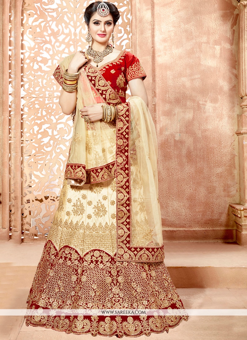 White & Red Indian Designer Wedding Bridal Lehengas, London