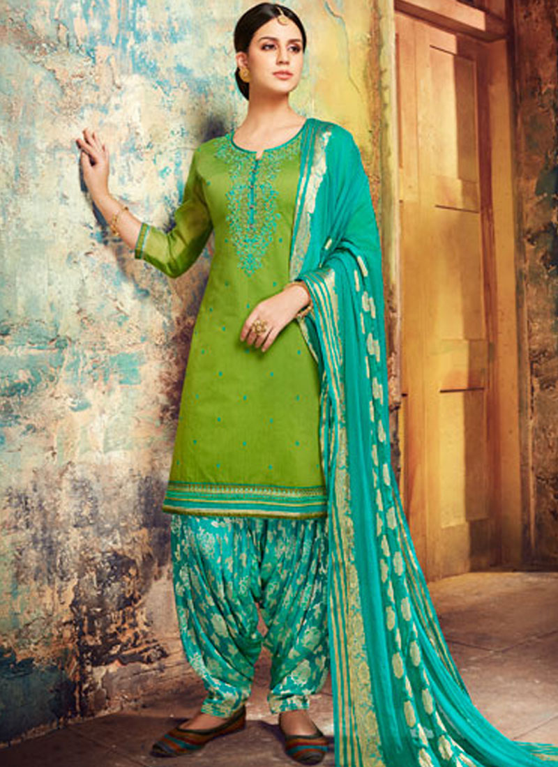 Buy Online Green Punjabi Suit 88961