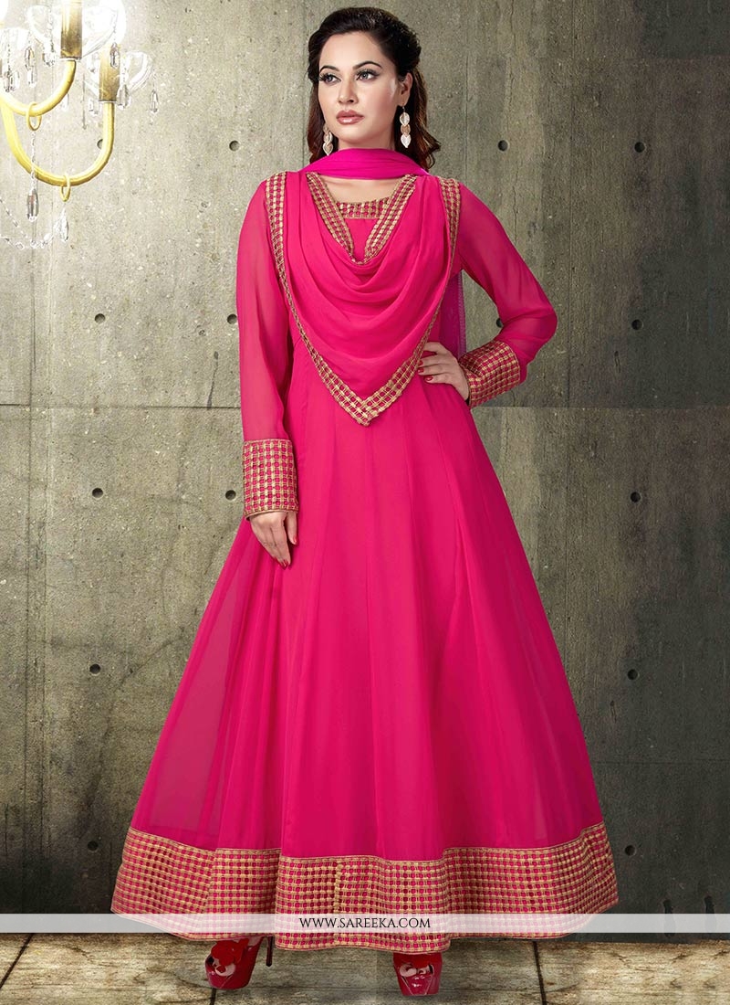 Hot Pink Anarkali Salwar Suit buy online