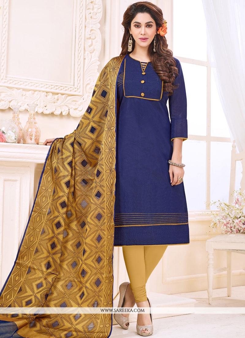 navy blue churidar suit