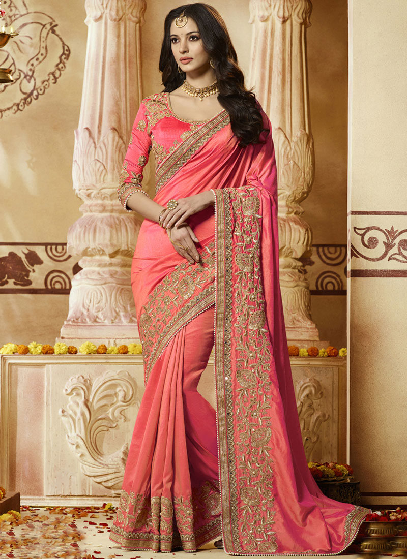 Shop Pink Designer Saree Online : 77972 - Designer Sarees