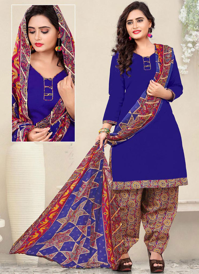 Buy Online Printed Work Work Salwar Suit : 77493 - Salwar Kameez