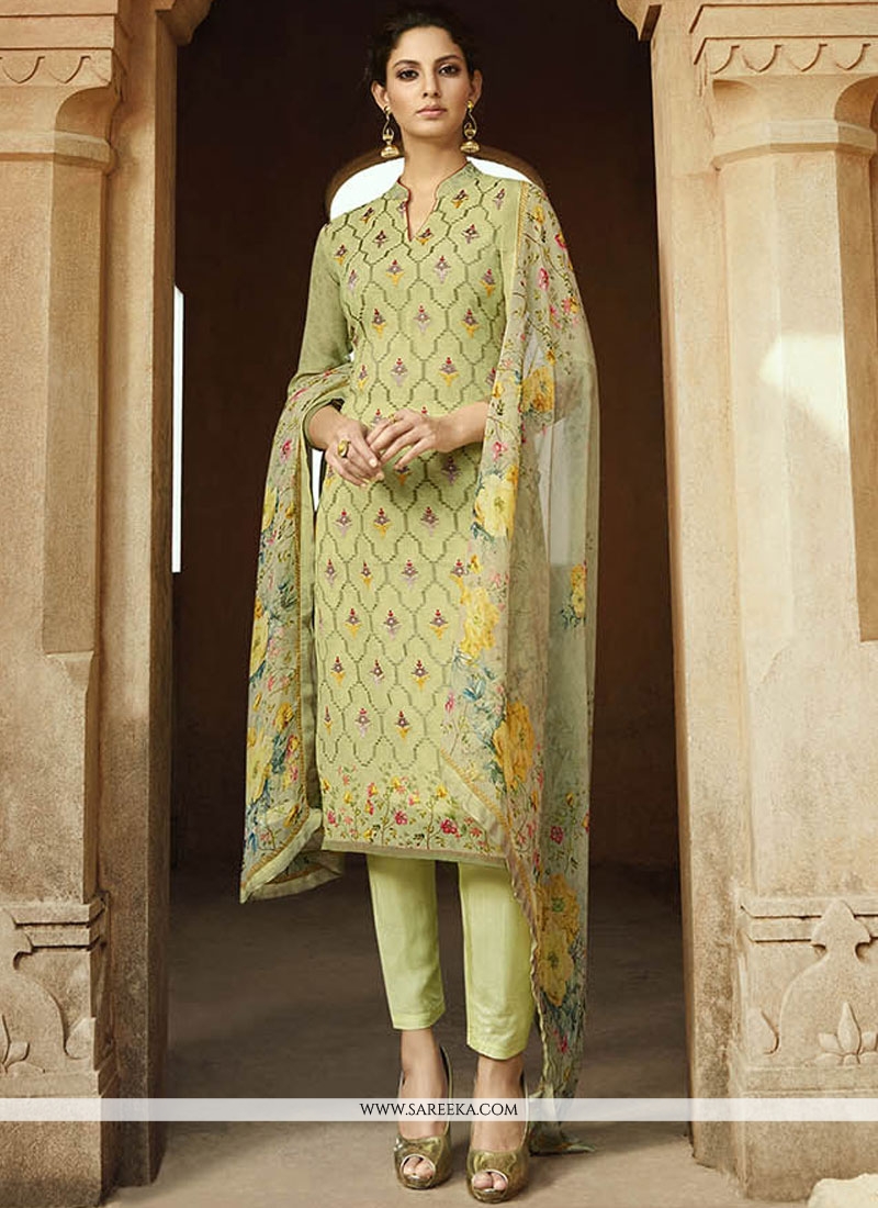 Buy Resham Work Pant Style Suit 77317