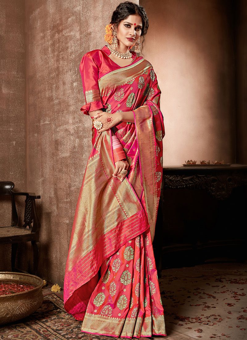 Shop Online Rose Pink Designer Traditional Saree 83482 Designer Sarees