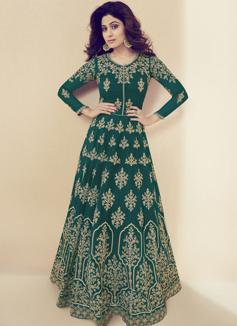 shamita shetty anarkali suit