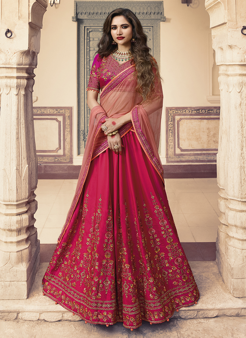 hot pink lehenga choli