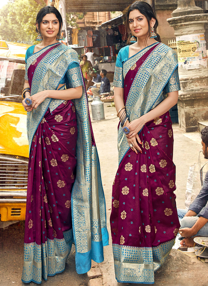 Bridal Red and Blue Designer Patola Soft Silk Saree With Beautiful Rich  Pallu and Patola Blouse for Wedding,festive & Party Wear - Etsy