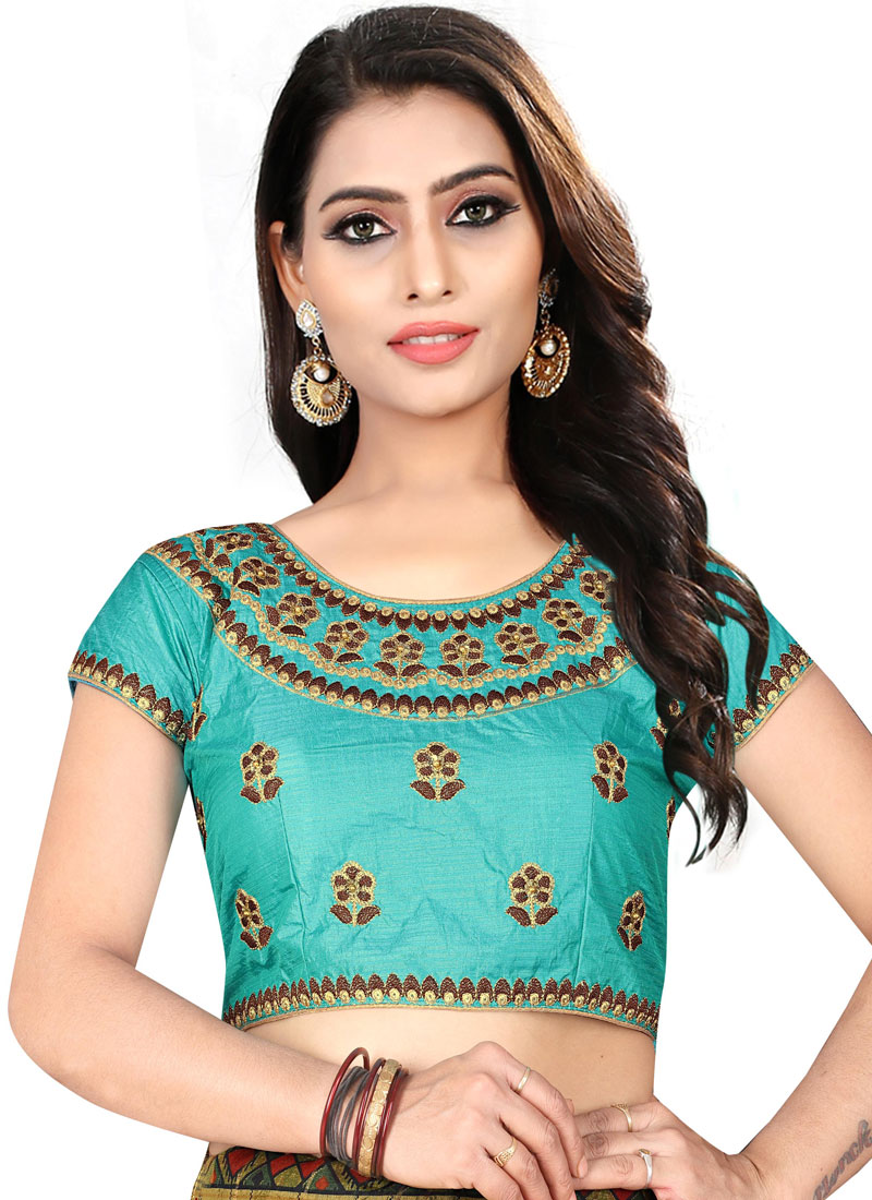 Attractive Sea Green Color Designer Blouse