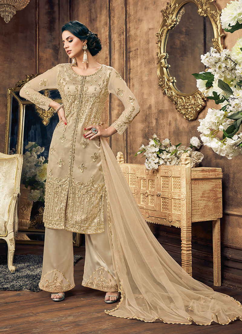 Beige deals pakistani dress