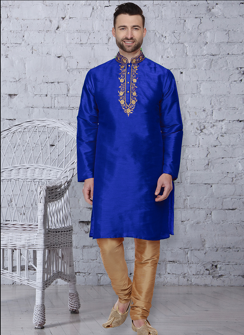 Buy Blue Reception Kurta Online : 135415