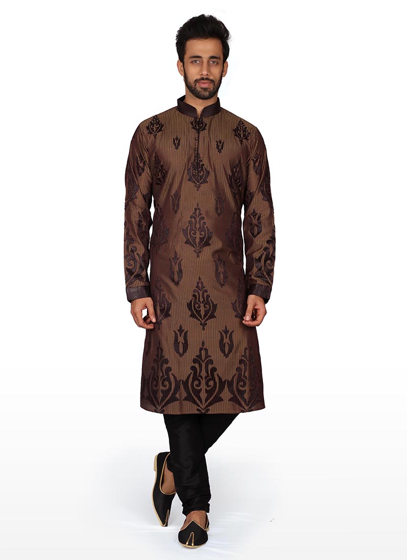 Buy Brown Color Kurta Pyjama Online