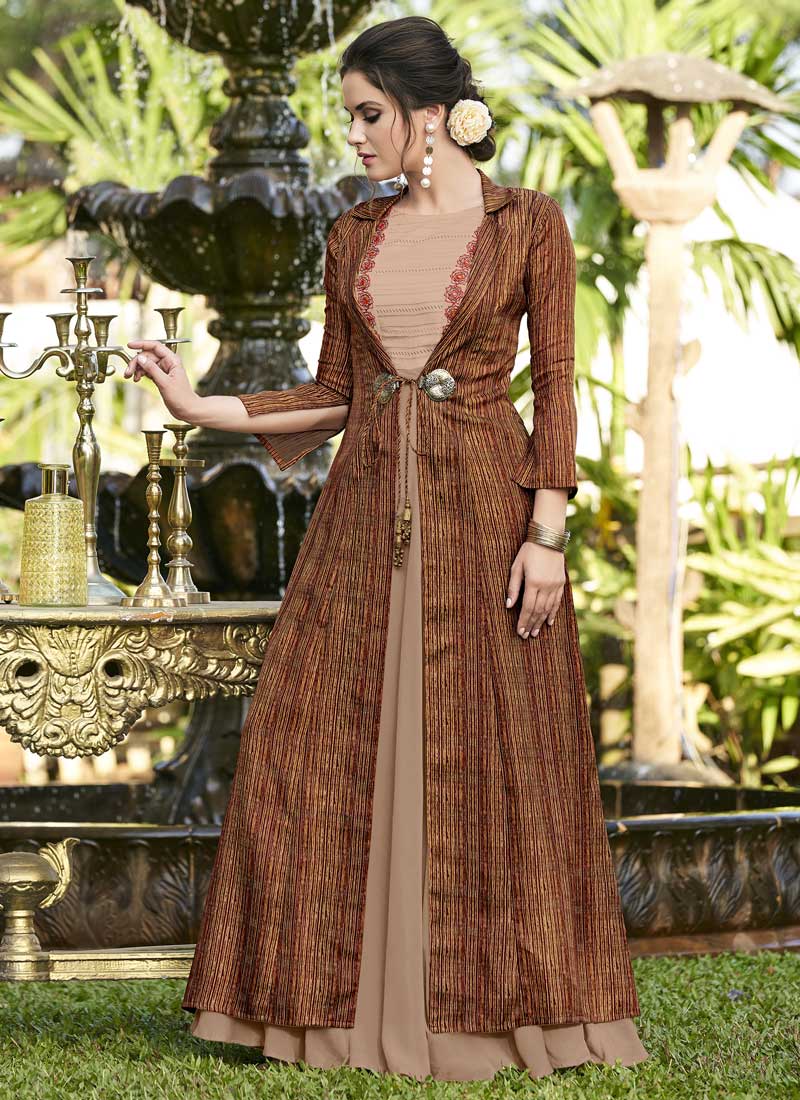 brown gown design