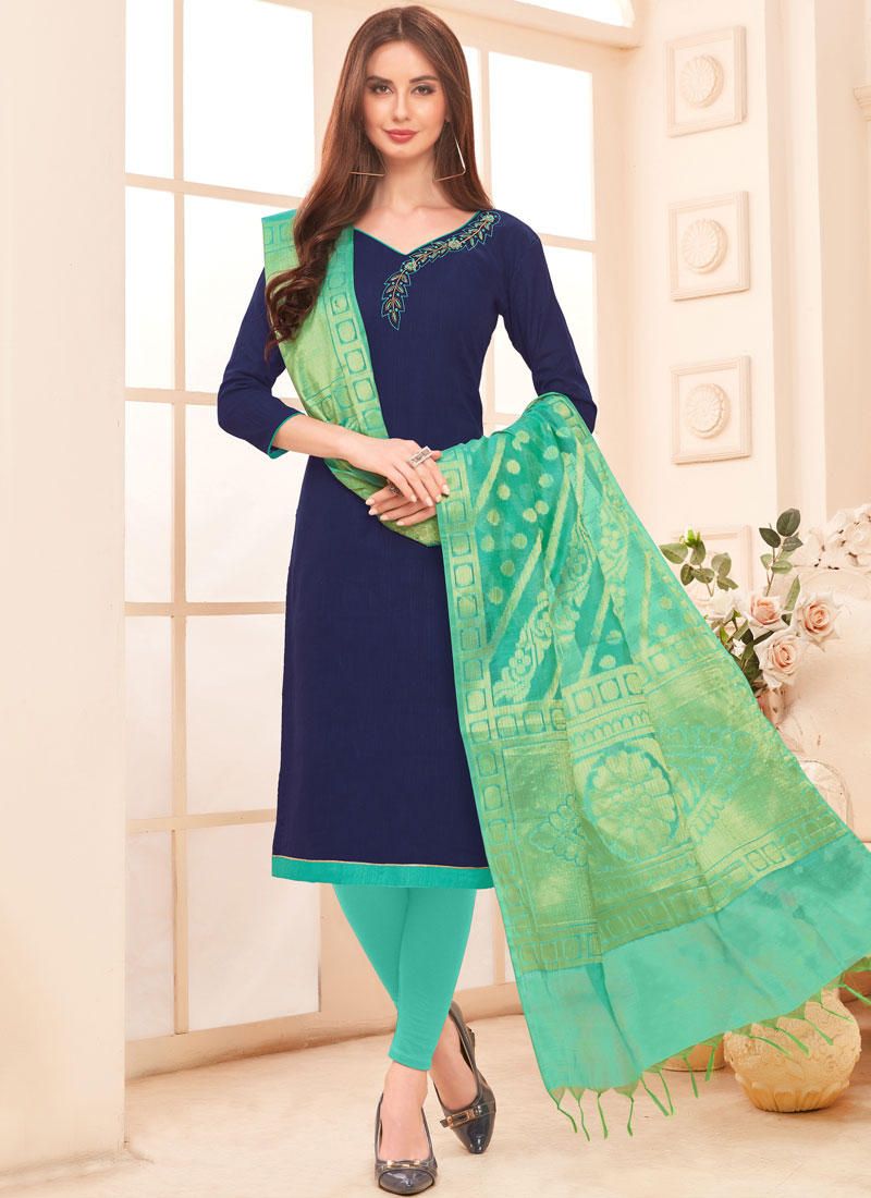 cotton embroidery salwar kameez