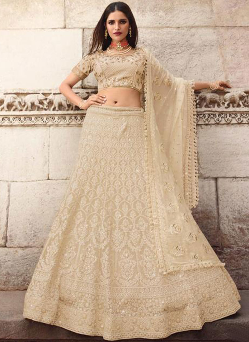 cream lehenga online