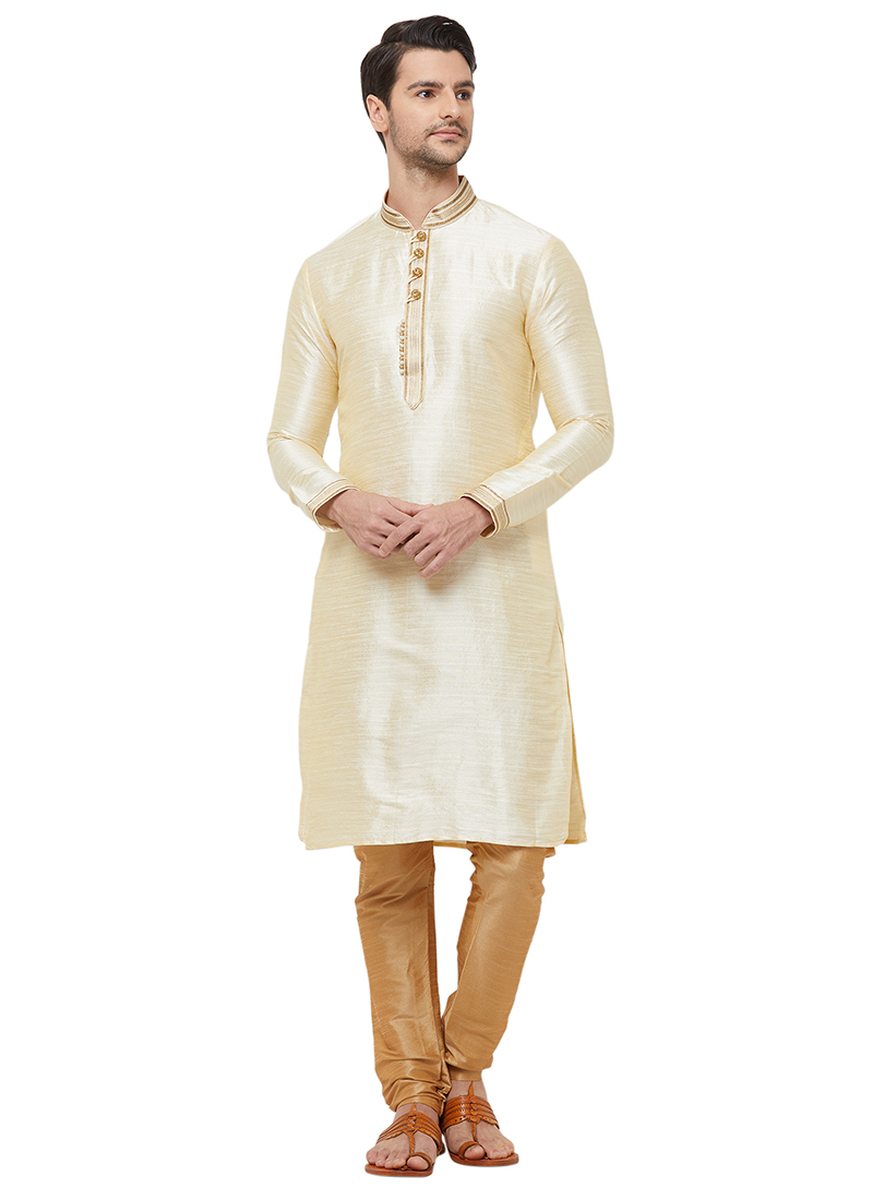 Cream Reception Kurta Pyjama buy online