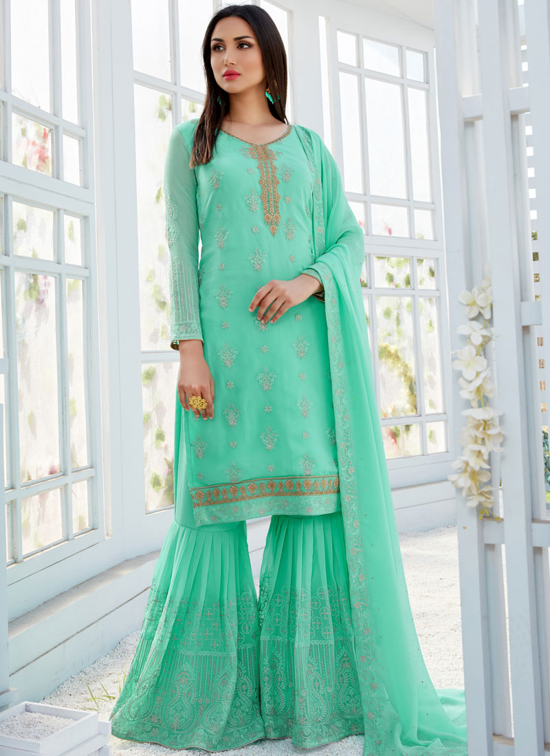 Shop Online Designer Palazzo Salwar Suit For Festival : 108233