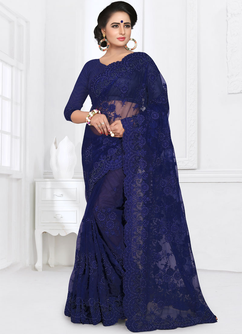 Beautiful Silver Zari Border Design Royal Blue Kanjivaram Soft Silk Sa -  Blouse piece:Yes, the saree comes up with a Blouse piece of 0.8 meters.  This saree is new beautiful Design soft